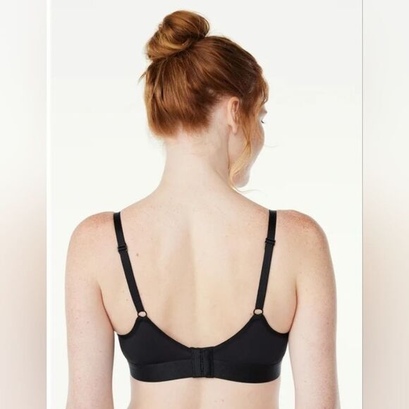 NWT 2-pk Womens Sz S Joyspun Cooling Mesh Wirefree Bra Lightly Padded Pink Black - Picture 7 of 8